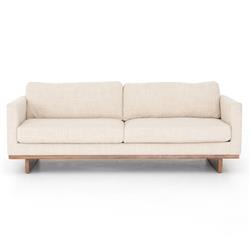Ethan Modern Classic Cream Performance Cushion Back Sofa - 84"W