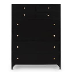 Stancil Modern Classic Black Iron Tall Dresser