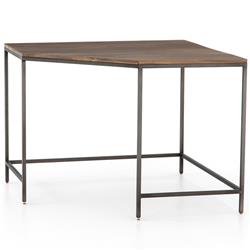 Theodore Industrial Loft Brown Wood Iron Corner Desk
