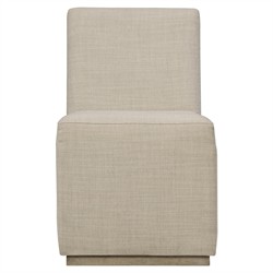 Maxine Modern Classic Beige Upholstered Dining Side Chair