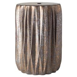 Helena Modern Classic Bronze Geometric Ceramic Garden Stool