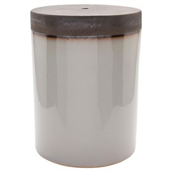 Jamaica Modern Classic Dark Brown Top Grey Ceramic Outdoor Garden Stool