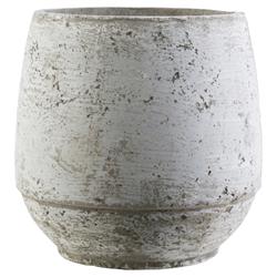 Romina Modern Classic Distressed Grey Cement Planter - Small