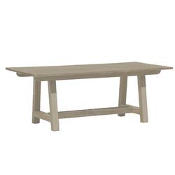 Amina Coastal Natural Teak Extendable Outdoor Dining Table - 79&quot;-118&quot;W
