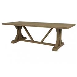 Amina Coastal Natural Teak Rectangular Outdoor Dining Table - 94&quot;W
