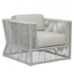 Mateo Coastal Grey Cushion Rope Outdoor Club Arm Chair