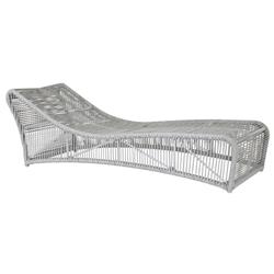 Mateo Coastal Grey Rope Outdoor Chaise Lounge