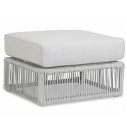 Mateo Coastal Grey Cushion Rope Outdoor Ottoman