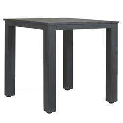 Finn Modern Grey Aluminum Square Outdoor Bar Table - 40"W