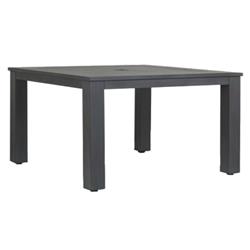 Finn Modern Grey Aluminum Square Outdoor Dining Table - 48"W