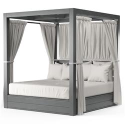 Finn Coastal Slate Aluminum Performance Outdoor Daybed - King