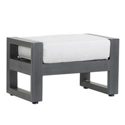 Finn Modern Grey Cushion Aluminum Outdoor Ottoman