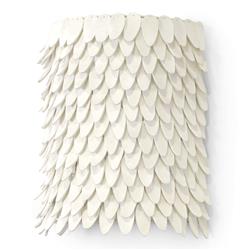 Palecek Mariposa Coastal Beach Off White Coconut Shells Wall Sconce