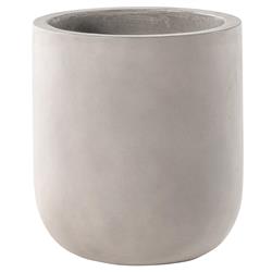 Yvonne Industrial Loft Grey Concrete Outdoor Round Planter