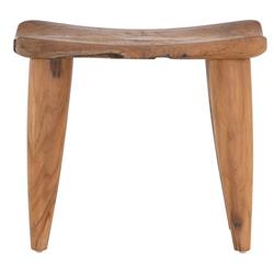 Zada Global Bazaar Natural Teak Wood Rectangular Outdoor Stool