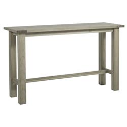 Croquet Coastal Oyster Grey Teak Outdoor Dining Bar Table - 71"W