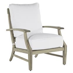 Croquet Coastal Oyster Grey Teak Cushion Outdoor Lounge Chair