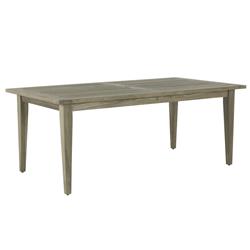 Croquet Coastal Oyster Grey Teak Outdoor Dining Table - 77.13"W
