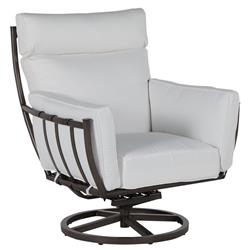 Majorca Modern Grey Aluminum Outdoor Swivel Rocker Lounge Chair