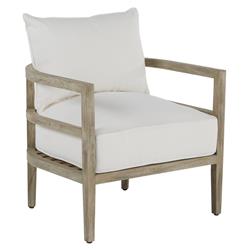 Santa Barbara Coastal Grey Teak Cushion Outdoor Lounge Chair