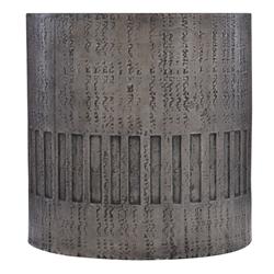 Karen Modern Classic Dark Grey Textured Concrete Round Outdoor Side End Table