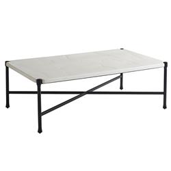 Pavlova French Ivory Stone Top Metal Outdoor Coffee Table