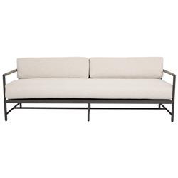 Aurora Mid Century Ash Cushion Graphite Aluminum Outdoor Sofa