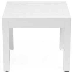 Jace Modern Classic Frost Aluminum Square Outdoor End Table
