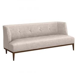 Chloe Mid Century Bungalow Chenille Upholstered Tufted Wood Sofa