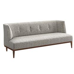 Chloe Mid Century Feather Chenille Upholstered Tufted Wood Sofa
