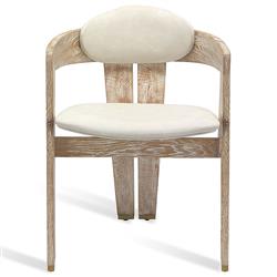 Maryl Modern Cream Faux Leather Upholstered Wood Dining Chair