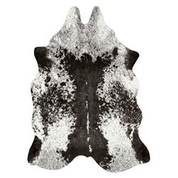 Grand Canyon Rustic Lodge Black White Faux Hide Rug - 3&#39;10&quot;x5&#39;