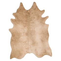 Grand Canyon Rustic Lodge Tan Brown Faux Hide Rug - 3&#39;10&quot;x5&#39;