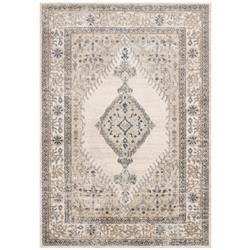 Teagan French Country Brown Floral Patterned Rug - 3'4"x5'7"