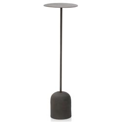 Sierra Industrial Loft Black Mild Steel Dome Base Side Drink Table