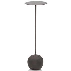 Sierra Industrial Loft Black Mild Steel Sphere Base Side Drink Table