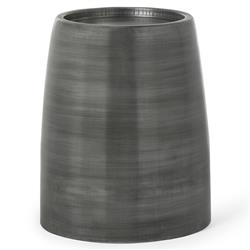 Zelda Industrial Loft Black Zinc Mild Steel Barrel Side Table