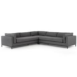 Allison Modern Classic Grey Upholstered 3 Piece Sectional