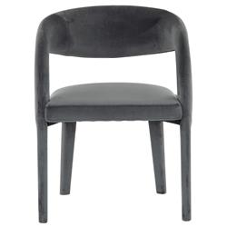 Alexander Mid Century Modern Grey Upholstered Dining Arm Chair