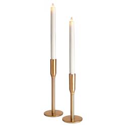 Elon Modern Classic Gold Metal Candle Holder - Set of 2