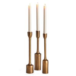 Ingrid Industrial Loft Bronze Aluminum Candleholder - Set of 3