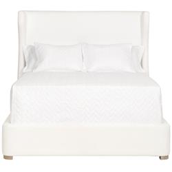 Anastasia Modern Classic White Performance Oak Wood Bed - Queen