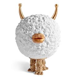 L'Objet Haas Monster Hollywood White Porcelain Brass Legs Incense Burner|