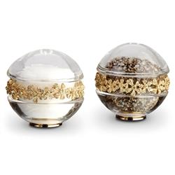 L'Objet Garland Hollywood Regency Gold Plated Salt and Pepper Shaker - Set of 2