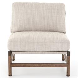 Phei Rustic Lodge Beige Performance Brown Wood Occasional Chair