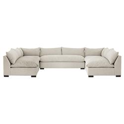 Cee Modern Classic Beige Performance 5 Piece Sectional - 152&quot;Wx112&quot;D