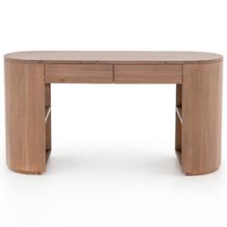Mars Modern Classic Brown Acacia Wood Desk