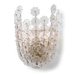 Charlotte Hollywood Regency Natural Brass Steel Sconce