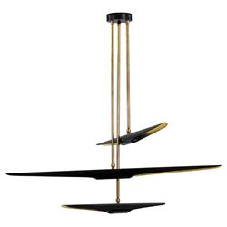 Concorde Industrial Black Sputnik Chandelier