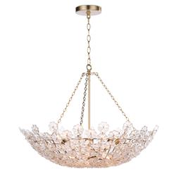 Charlotte Hollywood Regency Natural Brass Steel Chandelier
